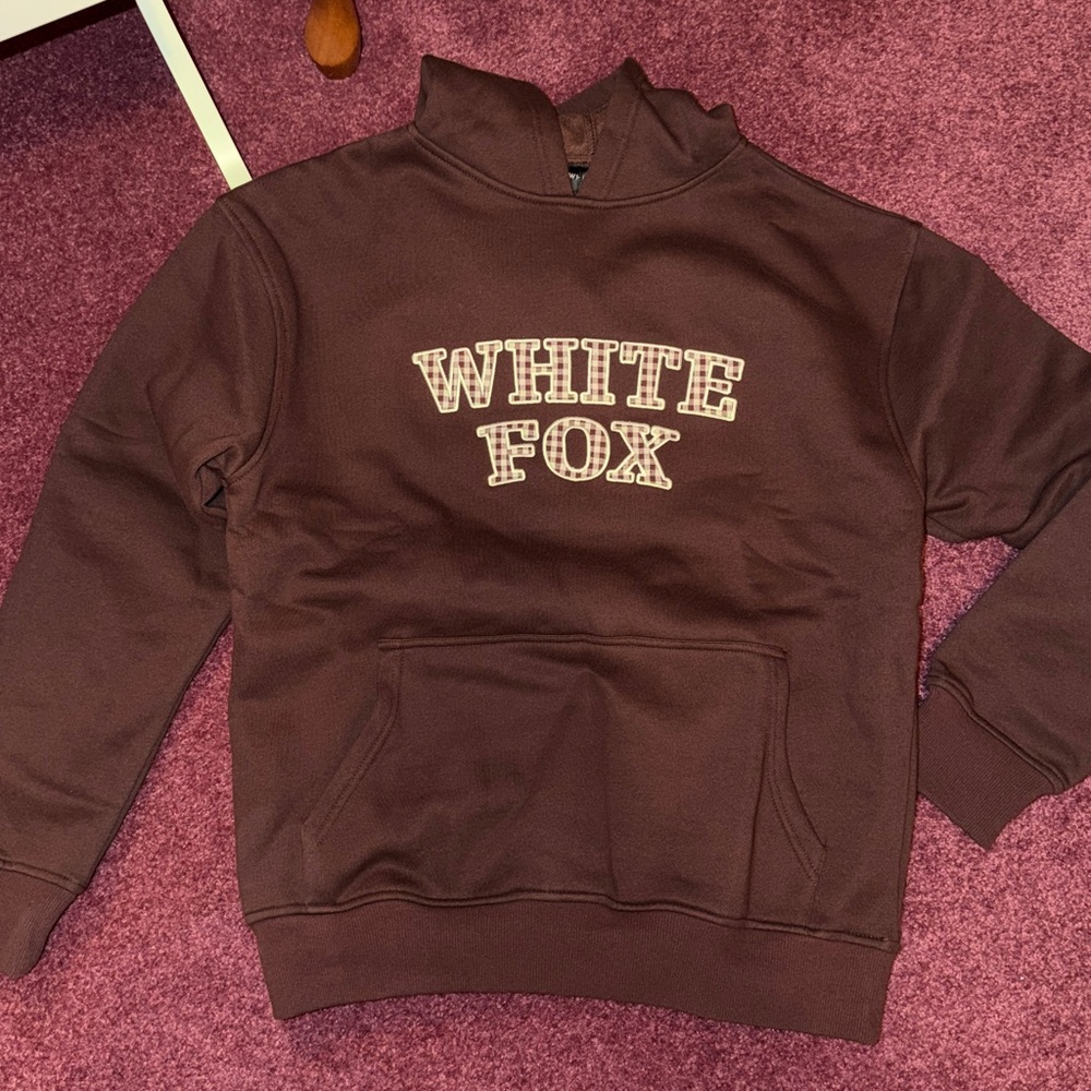 White fox brown hoodie
